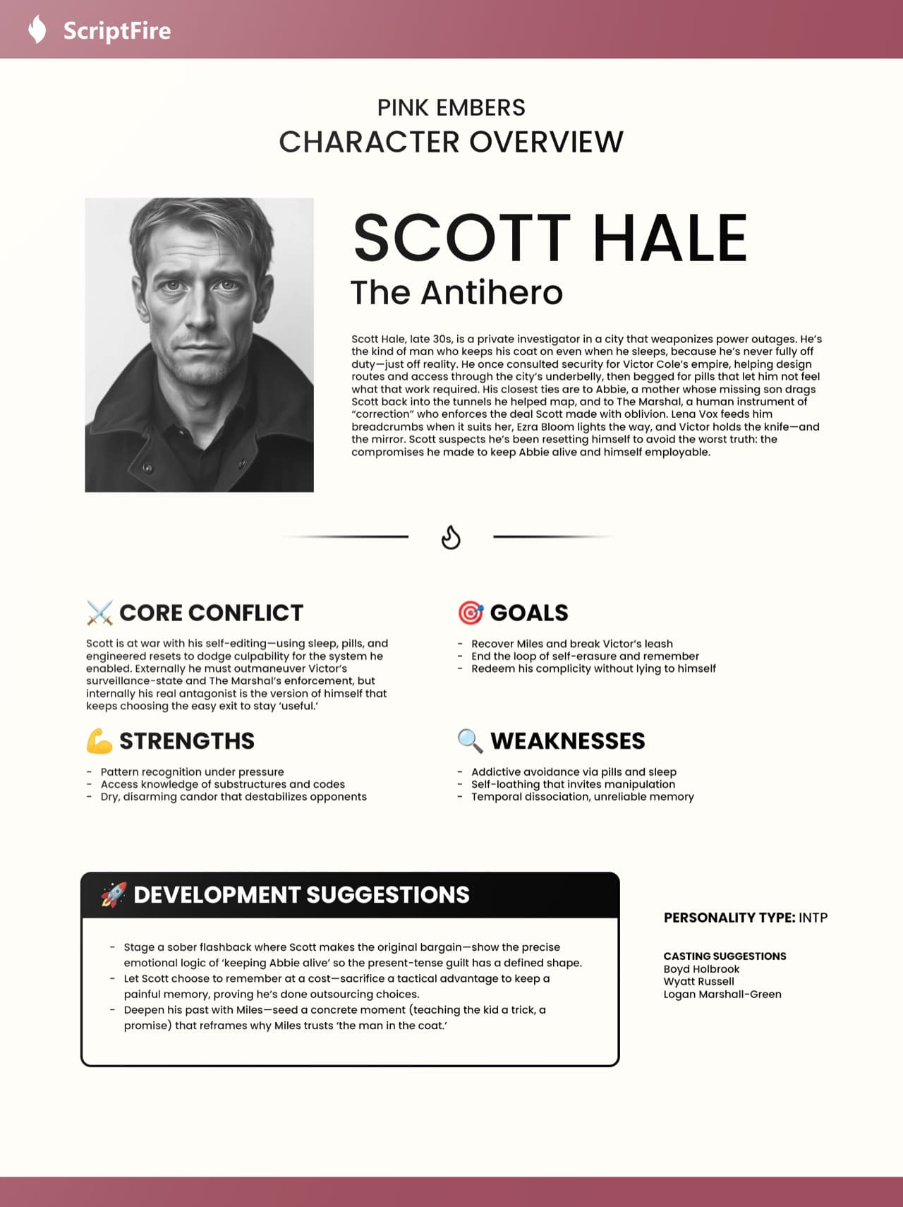 Character Overview report